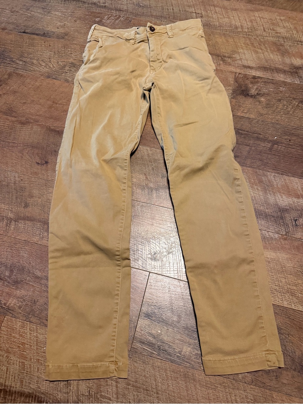 American Eagle Outfitters Men's Khaki Straight-Leg Chinos 28 x 32